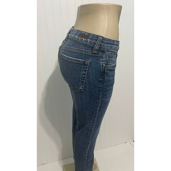 Kut from the Kloth Denim Jeans Mid Rise Slim Fit Dark Wash Blue Women's Size 6 - Picture 14 of 15